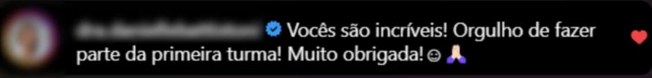Depoimento de aluno do curso Avaliação e Diagnóstico do Lipedema
