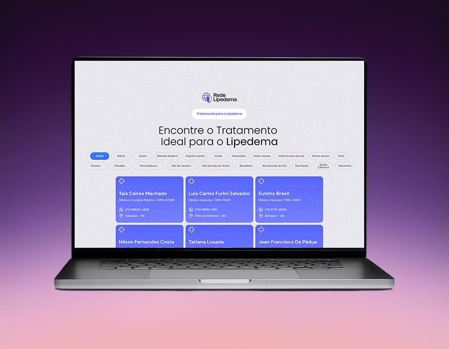 Rede Lipedema — sistema de captação e indicação de pacientes