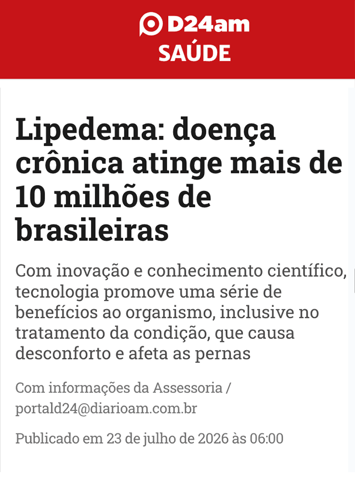 Matéria de imprensa sobre o diagnóstico do lipedema
